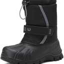 EQW Kids Snow Boots Waterproof Winter Boots for Boys & Girls Slip-on Warm Fur Lined Non-Slip Insulated Ankle Shoes 29