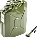 5 Gallon Metal Container with Spout and Handle, Trucks Cars Motorcycle Equipment,Green,1 Pack (Green, 1 Pack)