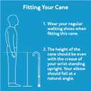 Carex Soft Grip Walking Cane with Strap, Anti-Slip Walking Cane for Easy Maneuvering, Walk Stick for Seniors & Adults with Added Support and Adjustable for Balance, Supports up to 250 lbs, Blue Marble