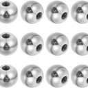 PATIKIL 12Pcs 17mm Ball Nuts Knob, M6 UNC Female Threaded Steel Swivel Ball Joint Adapter Converter for Super Clamp Camera Hot Shoe Mount Light Tripod Phone Holder, Silver