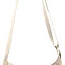 Nylon Crescent Crossbody Bag for Women Purses Trendy Men,Small Travel Sling Bag Hobo (Beige)