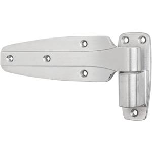 Kason 1245 Reversible Cam-Rise Hinge, Flush Offset, Brushed Chrome Finish, 11245000088
