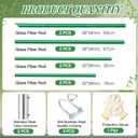 2 Set 7ft Adjustable Garden Trellis for Climbing Plants, Post Mounted Heavy Duty Outdoor Grape Trellis with Gloves for Tomatoes, Dragon Fruit, Cucumbers, Raspberries & Beans