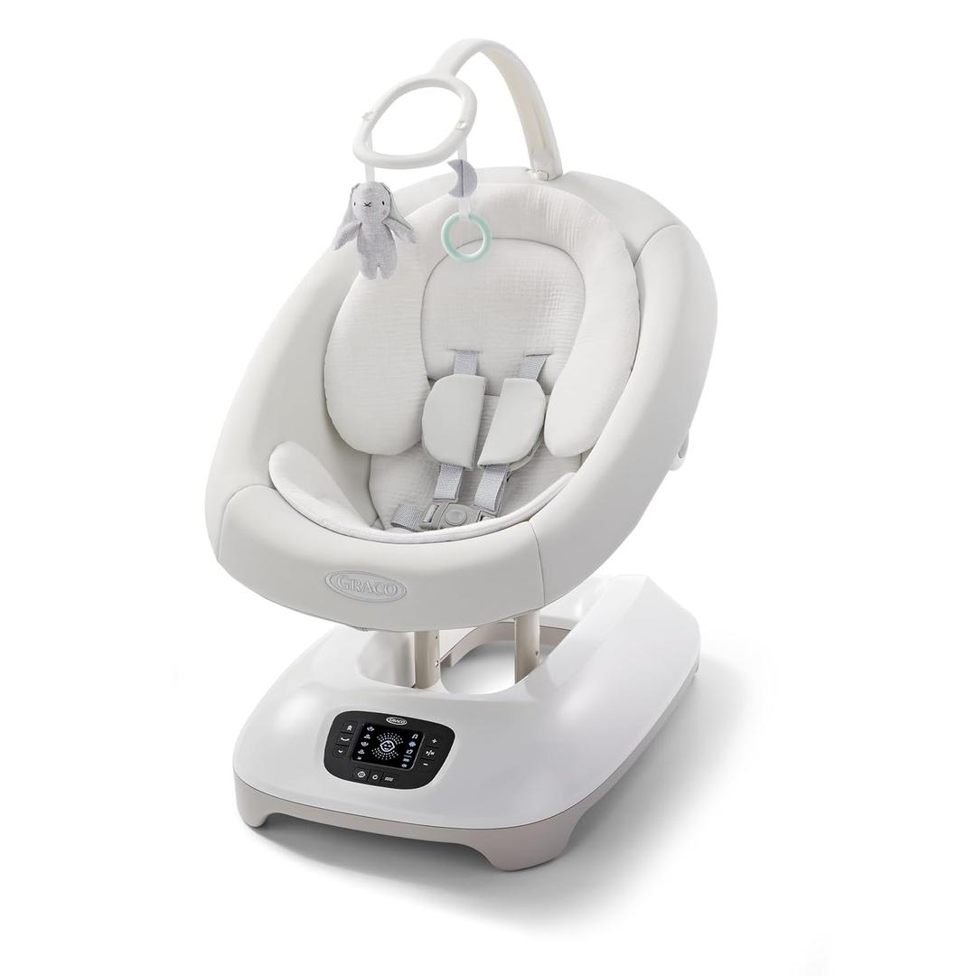 Graco SmartSense Baby Swing with Cry Detection Technology, Soothing Motions and Calming Vibrations, Comfortable Infant Support, Rori MFD: 09-16-25