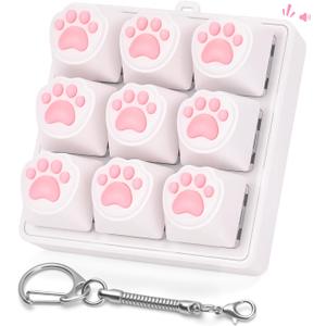 Cat Paw Keyboard Fidget Toys for Adults Clicky Keycap Clicker Keychain for Autism ASMR Work Stress Relief ADHD (Loud Version)