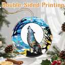 2 x Wolf Christmas Decorations for Tree, Christmas Ornaments, Keepsake Ornaments, Holiday Decor, Xmas Gifts, Gifts for Wolf Lovers, Animal Lovers