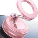 CoolpowNewest Vacuum Magnetic Phone Holder for Car Phone Holder MountMovable Vacuum Suction Magsafe Car Mount Cell Phone Holders for Your Car Accessories for Women Men for iPhone 17 16-Light Pink