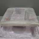 Stainless Steel Cat Litter Box with Lid, 180 Flip Top Kitty Litterbox, XL High Sided Enclosure Litter Pan for Big Cats, Front & Top Entry, Anti-Leakage, Odor-Free, Includes Scoop Mat, Purple