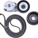 MOTOKU Serpentine Drive Belt Tensioner Pulley Kit for Jeep Wrangler 2000-2006 Grand Cherokee 1999-2004