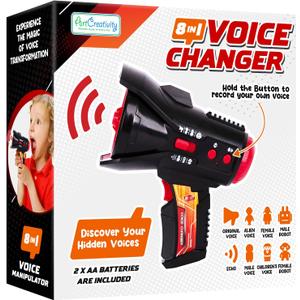 ArtCreativity 8 in 1 Voice Changer for Kids - Voice Changer, Recorder, and Megaphone Device - Toy Voice Changer Speaker with 8 Different Voices and Batteries - Noisy Toys for Boys and Girls