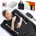 UMIXGENE Infrared Sauna Blanket-Sauna Blanket for Home Use, Portable Design for Relaxation and Detoxification Highest 176℉, 20-60 Minutes Timer, 6 ft x 2.65 ft（Onyx Black）