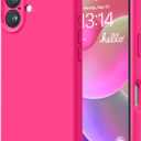 LOVE 3000 Designed for iPhone 16 Case, Premium Silicone with [Soft Anti-Scratch Microfiber Lining] Shockproof Protective Phone Case for Men Women Girls 6.1", Hot Pink