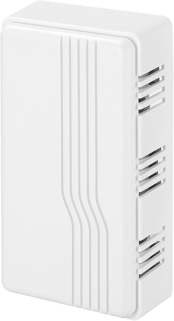 Heath Zenith Wired Mechanical Doorbell Chime, White, Plastic, Wired, 2 Tunes, Vertical, Horizontal, 80 dB, Button Not Included