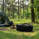 DoYiKe Extra Large Canvas Travel Duffle Bag Heavy Duty, Sports Military Camping Tent Travel Storage Black