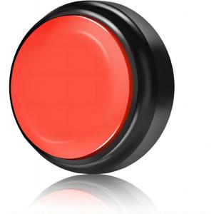 Record Talking Button Easy Button Recording Voice Button Funny OfficeToys Multifunctional Dog Buttons Talk for Communication-Classroom-Friendly Recordable Sound Buttons Buzzer ButtonBlack+Red