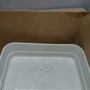 LoopTime Extra Large Cat Litter Box with High Sides,Cats Boxes for Indoor Cats,Cat Litter Pan for Kitty,Litter Box with Low Entry,Easy to Clean,Anti-Splashing,23.6" x15.7" x5.9" (White)