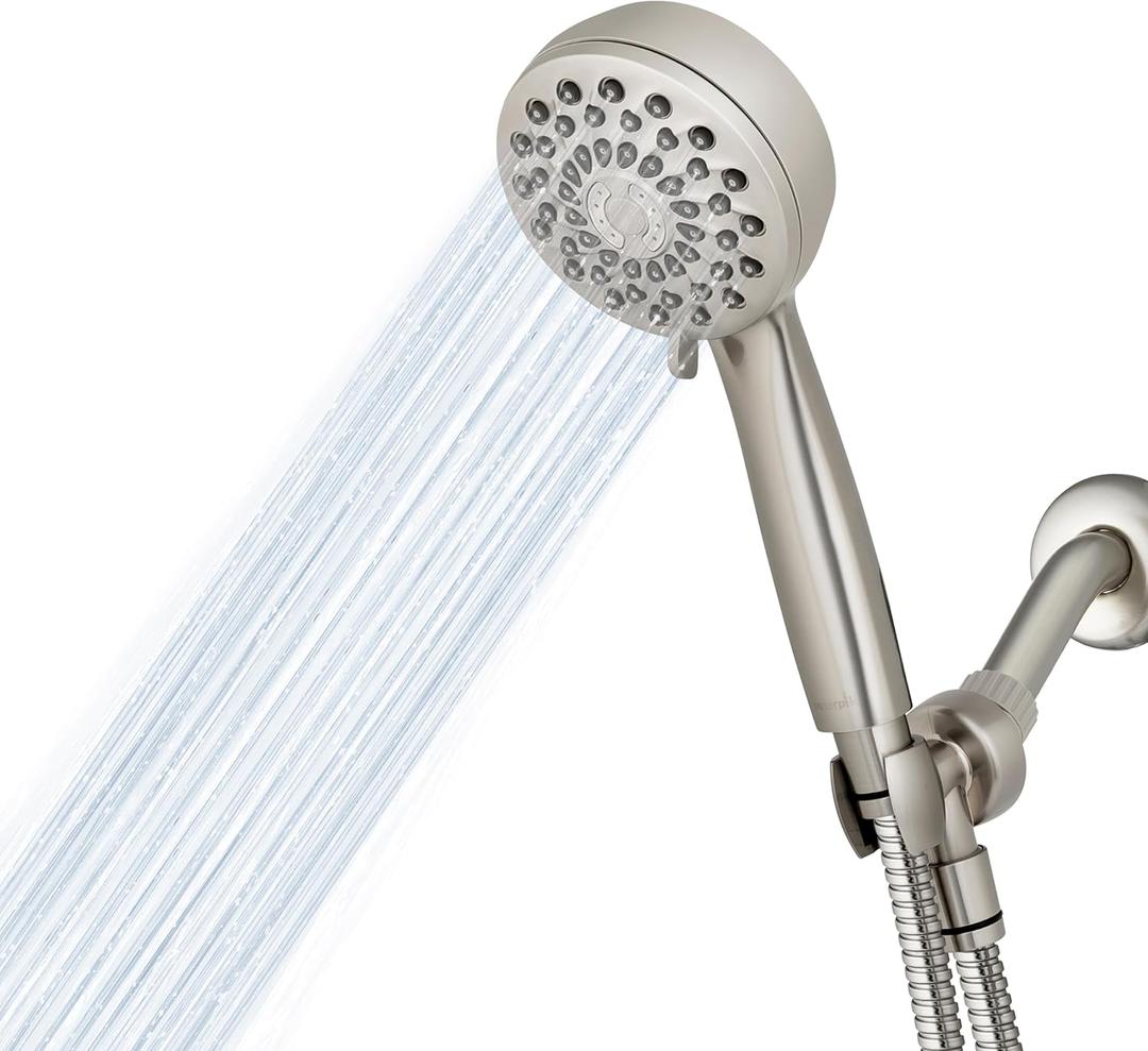 Waterpik High Pressure Hand Held Shower Head With Hose, PowerPulse Massage 7Mode, Brushed Nickel XPB769ME