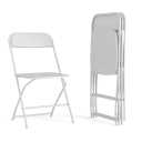 Commercial Folding Chair - Extra Wide 650LB. Capacity - Durable Plastic - 10-Pack
