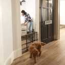 Position & Lock Adjustable Wood Baby Gate (Farmhouse Collection), Item Dimensions W x H 26"W x 23"H Item Weight 3 pounds