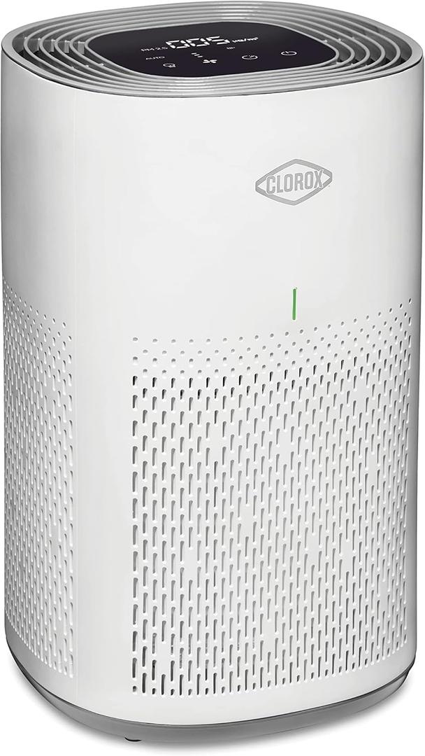 Clorox HEPA Air Purifiers for Home, True HEPA Filter, Medium Rooms Up to 1,000 Sq Ft, Removes 99.9% of Mold, Viruses, Wildfire Smoke, Allergens, Pet Allergies, Dust, AUTO Mode, Whisper Quiet