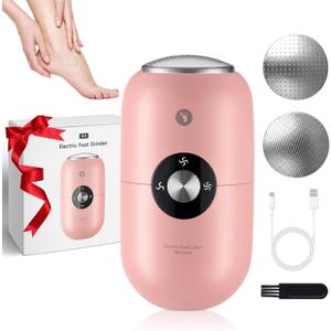 Electric Foot Callus Remover Tool: Rechargeable Foot File Callus Remover for Women Men, Professional Electronic Feet Grider for Cracked Dead Skin Home Salon (Pink)