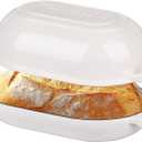 VORRINGARD Enameled Cast Iron Sourdough Bread Oven, Dutch Oven, Loaf Cast Iron Bread Pan for Homemade Bread Baking, Meatloaf Pan with Lid, 5QT, White