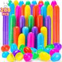 YEAHBEER 288 Easter Eggs -2.36" Bright Colors Plastic Easter Eggs Empty for Easter Hunt, Easter Basket Stuffers, Party Favor, Classroom Prize Supplies, Small