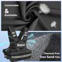 Weighted Vest for Men and Women, 4-10lb/9-18lb Vest with 6 Ironsand Weights for Home Workouts, Adjustable Body Weight Vest Exercise Set for Strength Training, running, walking, Cardio (Black)