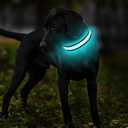 MASBRILL Light Up Dog Collars - LED Dog Collar Rechargeable Lighted Dog Collars Resistant-Water Night Walking Glow in the Dark Collars