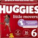Huggies Size 6 Diapers, Little Movers Baby Diapers, Size 6 (35+ lbs), 16 Count, Packaging May Vary