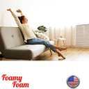 FOAMYFOAM 2Pack High Density 6 inch Thick, 24 inch Wide, 24 inch Long Upholstery Foam, Cushion Replacement
