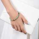 Farfume Beaded Bracelets for Women, Chakra Crystal 4mm Beads Gemstone Natural Stone Bead Spiritual Womens Jewelry Valentine's Day Gifts (Green Turquoise-Communication)