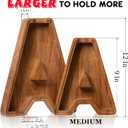 ladenk 12 Inch Extra Large Wooden Kids Letter Piggy Bank - Piggy Bank for Boys Girls - Initial H Bank - Alphabet Money Bank for Birthday