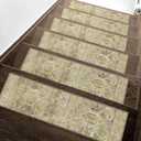 Carpet Stair Treads Non Slip 15PCS, 8" X 30" Edging Stair Runner for Wooden Steps Indoor, Resistant Stair Rugs with Reusable TPE Adhesive Backing, Residue Mat for Elders, Pets, Tawny/Ivory