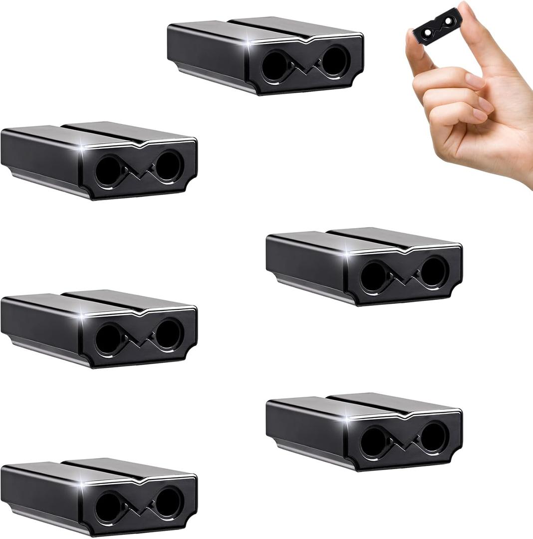 Deer Whistles for Car - Deer Horn for Vehicles, Trunks, Motorcycle, SUV, Deer Deterrent Warning Devices Animal Alert for Cars with Extra Tapes6 Pack (Black 6psc)