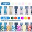 TECKWRAP Cold Sensitive Color Changing Vinyl for Craft Cutter Adhesive Permanent Vinyl Sheets(Translucent to Blue, Red, Purple,Orange,Yellow,Green),12" x 12" 6 Sheets/Pack