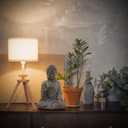 Leekung Buddha Statue for Home Decor,Buddah Statute Zen Decoration,Meditation Buddha Decor Brown 7 inch