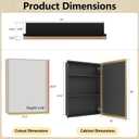Bathroom Medicine Cabinet with Mirror, Recess or Surface Mount, Single Door Cabinet Famerhouse Bathroom Mirror with Storage Cabinet (Brush Gold, 16"x26")