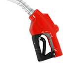 1" NPT Auto Fuel Nozzle, Auto Shut Off Fuel Nozzle with 3-speed Padlock, Spout 1" for Gasoline, Diesel, Biodiesel and Kerosene, Red