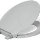 KOHLER 4639-RL-95 Cachet ReadyLatch Round Toilet Seat Soft Close, Ice Grey