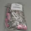 Cupohus Old Lady Costume Set Grandma Wig 100 Days of School Costume Madea Granny Glasses Eyeglass Chains Cords Faux Pearl Bead Necklace Old Lady Cosplay Set (Silver White Afro with Hair Rollers)