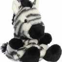 Aurora Adorable Palm Pals Grvy Zebra Stuffed Animal - Fun Collectible Plush for Kids and Adult Collectors - Perfect for Decorating Rooms and Birthday Gifts - White 4 Inches