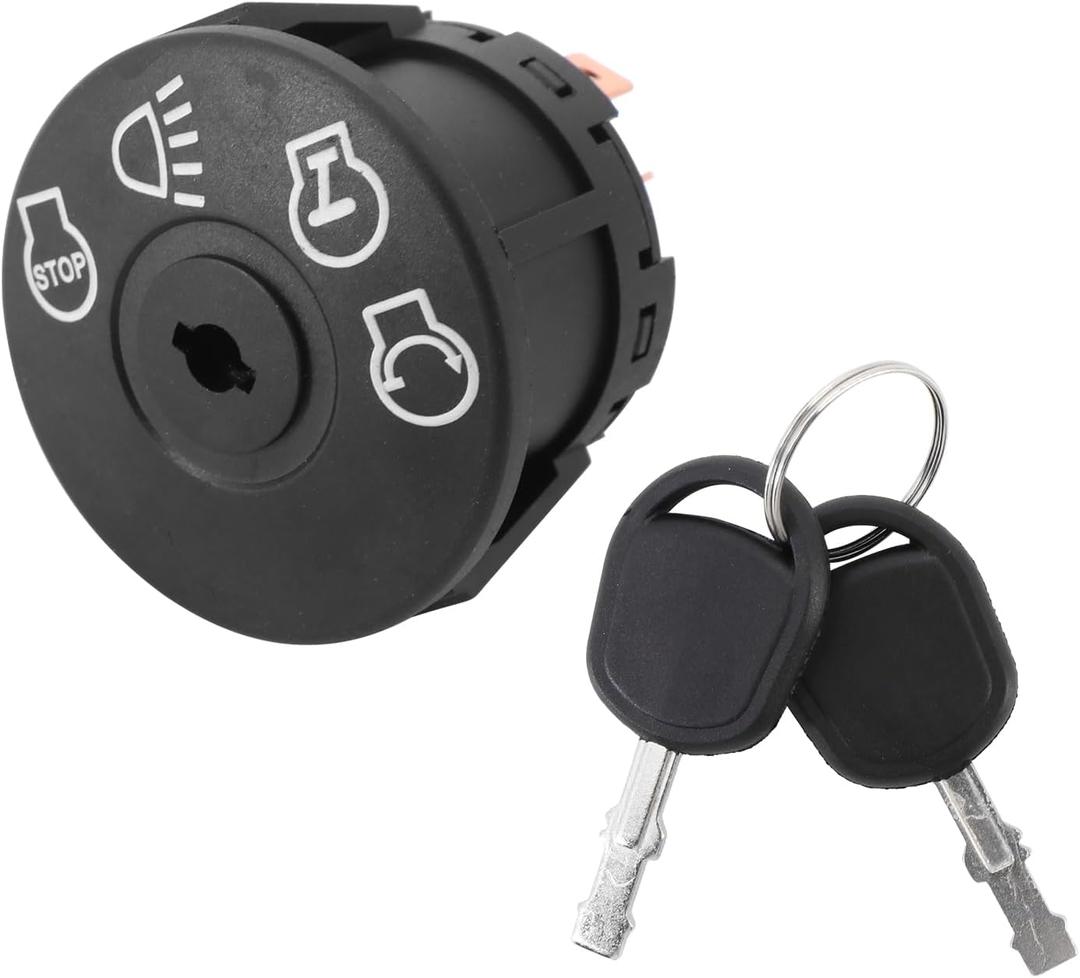 Ignition Switch with Key 7 Terminals Replacement for John Deere L100 L105 L107 L108 L110 L111 L118 L120 L130 125 135 145 155c 190c G110#175566 175442 163968 532175566 925-1741 GY20074 94762