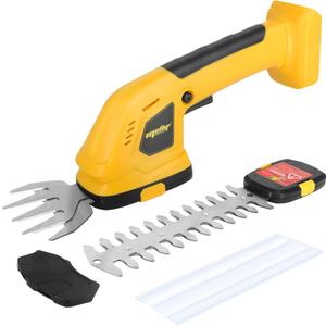 2-in-1 Cordless Grass Shear & Hedge Trimmer Compatible with Dewalt 20V Battery Handheld 4" Grass Cutter & Electric 8" Shrubbery Trimmer for Yard, Lawn, Garden, Shrub (Tool Only)