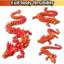 2 x ZHEBAG 3D Printed Dragon Egg, 3D Printed Articulated Dragon Eggs with Dragon Inside, Crystal Dragon Fidget Toy, Adults Fidget Toys, Mystery Dragon Egg for Autism and ADHDLaser Red (Medium)