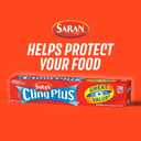 Saran Cling Plus Clear Plastic Wrap, Food Storage, Easy Dispense, 200 Sq Ft Roll