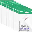 fwipiyo 10 Pack Sticky Easel Pad, Flip Chart Paper 15x 18Inches, 20 Sheets/Pad, Large Easel Paper for Teachers, Self-Stick Flip Chart Paper