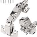 HBL' 165° & 135° Soft Close Cabinet Hinges for Lazy Susan Bifold Doors, Concealed European Hinges, Full Overlay, Adjustable Hinge, 2 x 165° + 2 x 135° Hinges for Pie Cut Corner Cabinets