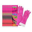 Mamison Quality Kitchen Rubber Gloves (2 Pairs, M) Non-Slip Reusable Latex Cleaning Gloves/ Made in Korea