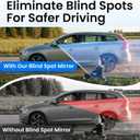 Blind Spot Mirror 2PCS, 360° Adjustable HD Glass Convex Mirror for Cars Trucks SUVs Vans